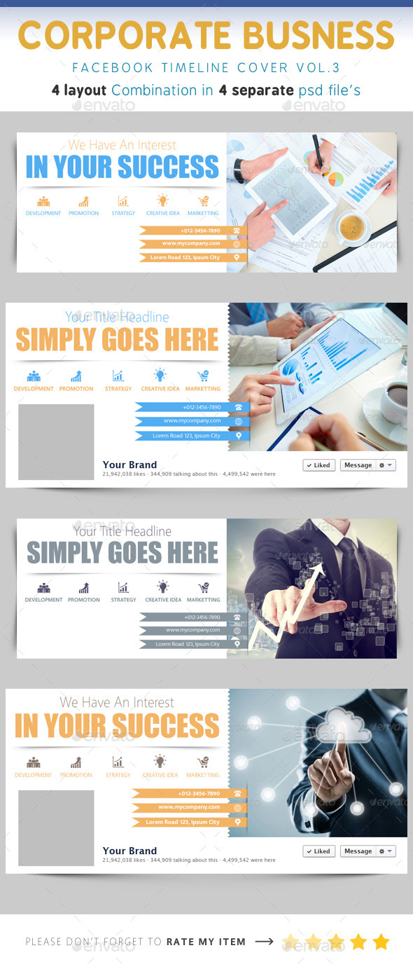 Corporate Business Timeline Vol.3 - Facebook Timeline Covers Social Media