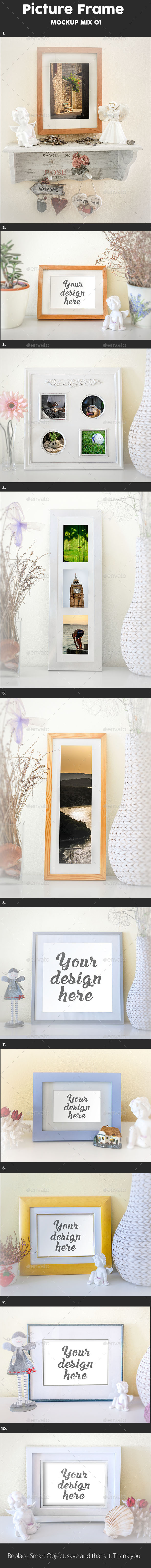 10 Picture Frame Mock Up's - Miscellaneous Print