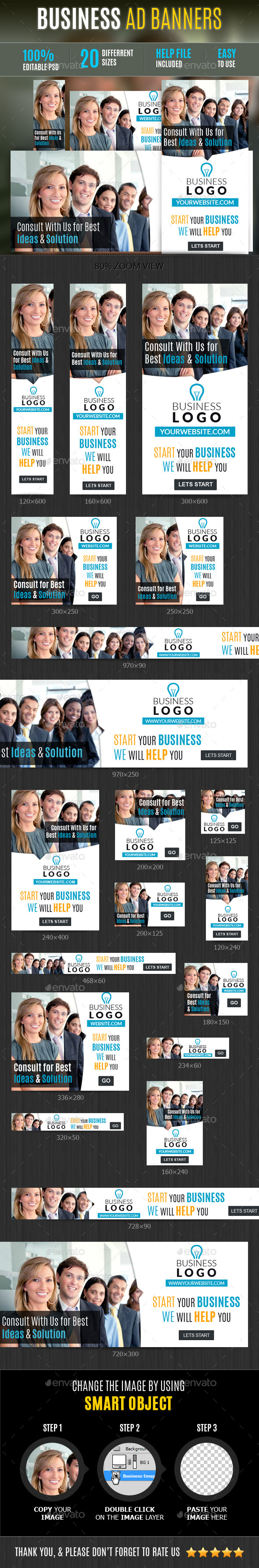 Business Web Ad Marketing Banners Vol2 - Banners & Ads Web Elements
