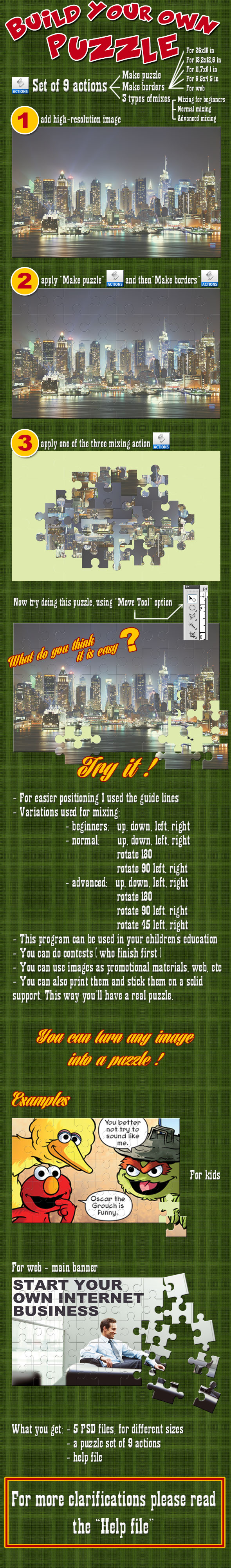 Build Your Own Puzzle - Utilities Actions