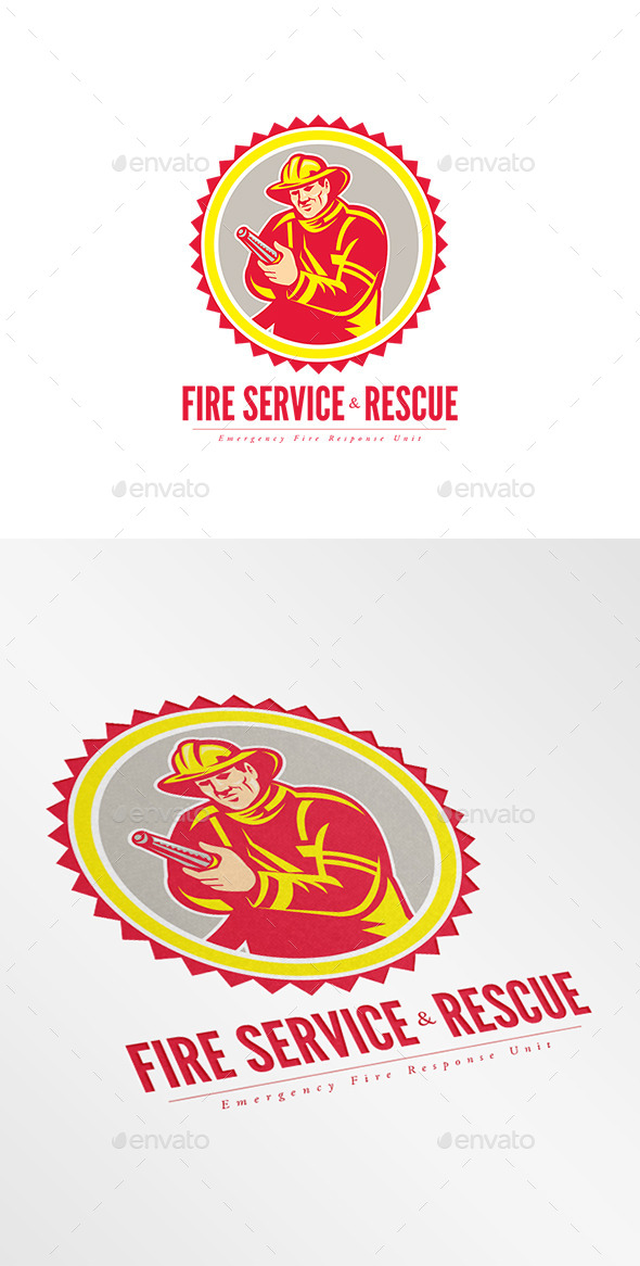 Fire Service and Rescue Logo - Humans Logo Templates