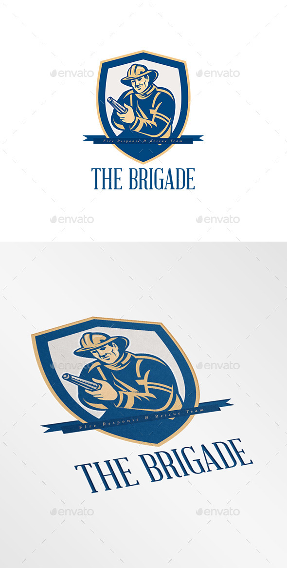 The Brigade Fire Rescue Logo - Humans Logo Templates