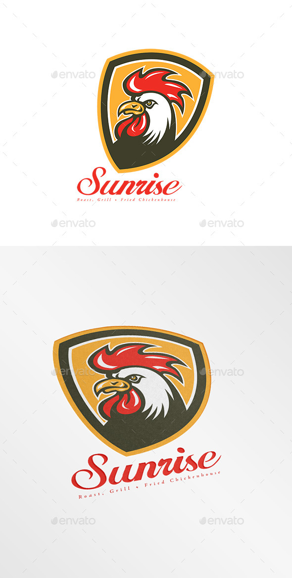 Sunrise Fried Chicken House Logo - Animals Logo Templates