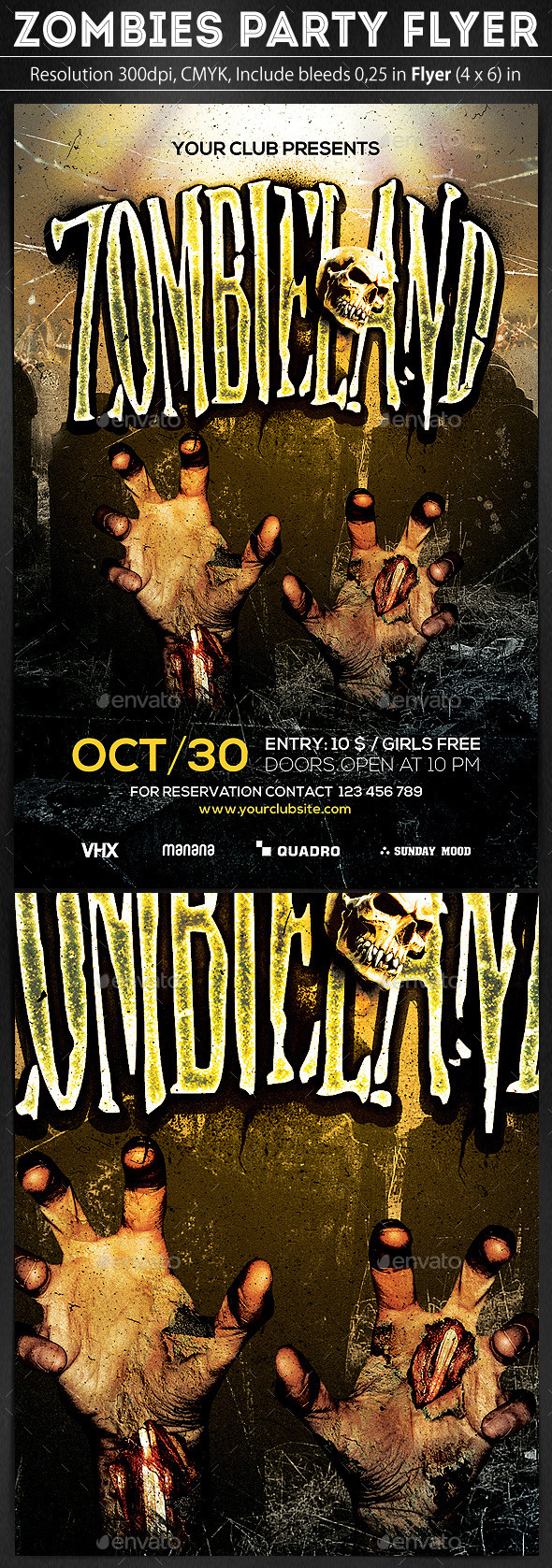 Zombies Party Flyer - Clubs & Parties Events