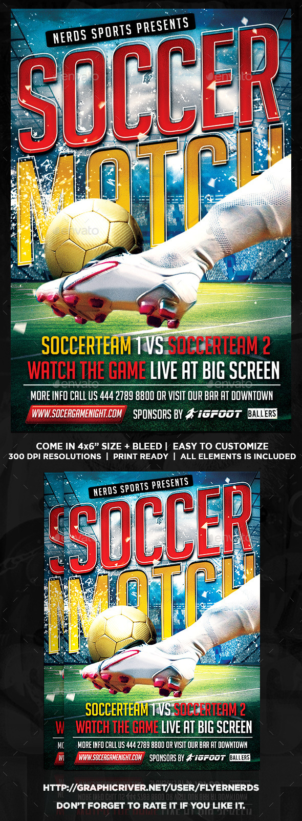Soccer Match Flyer - Sports Events