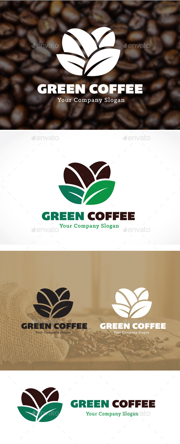Green Coffee - Food Logo Templates