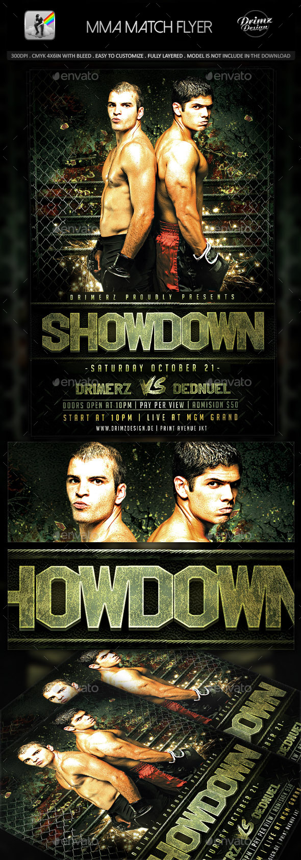 MMA Match Flyer - Sports Events