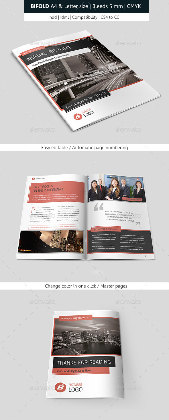 Bifold Business Brochure Template - Informational Brochures