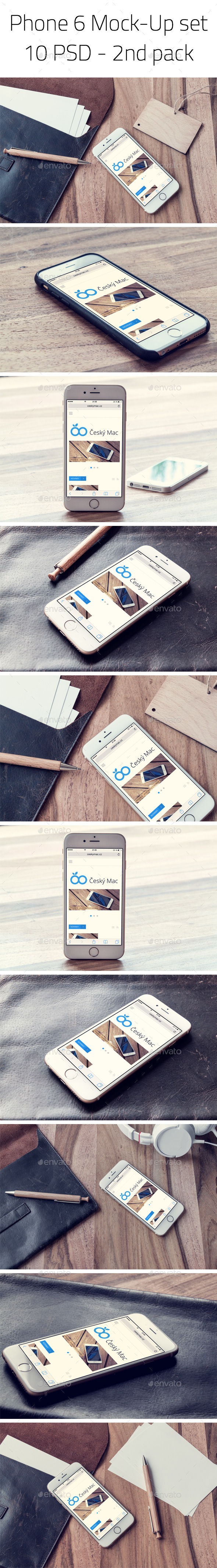Phone 6 - Photorealistic Mock-Up 2nd Set - Mobile Displays