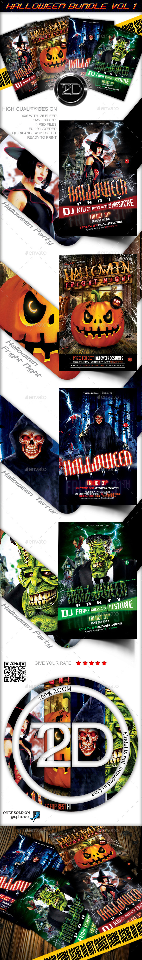 Halloween Flyer Bundle Vol1 - 4 in 1