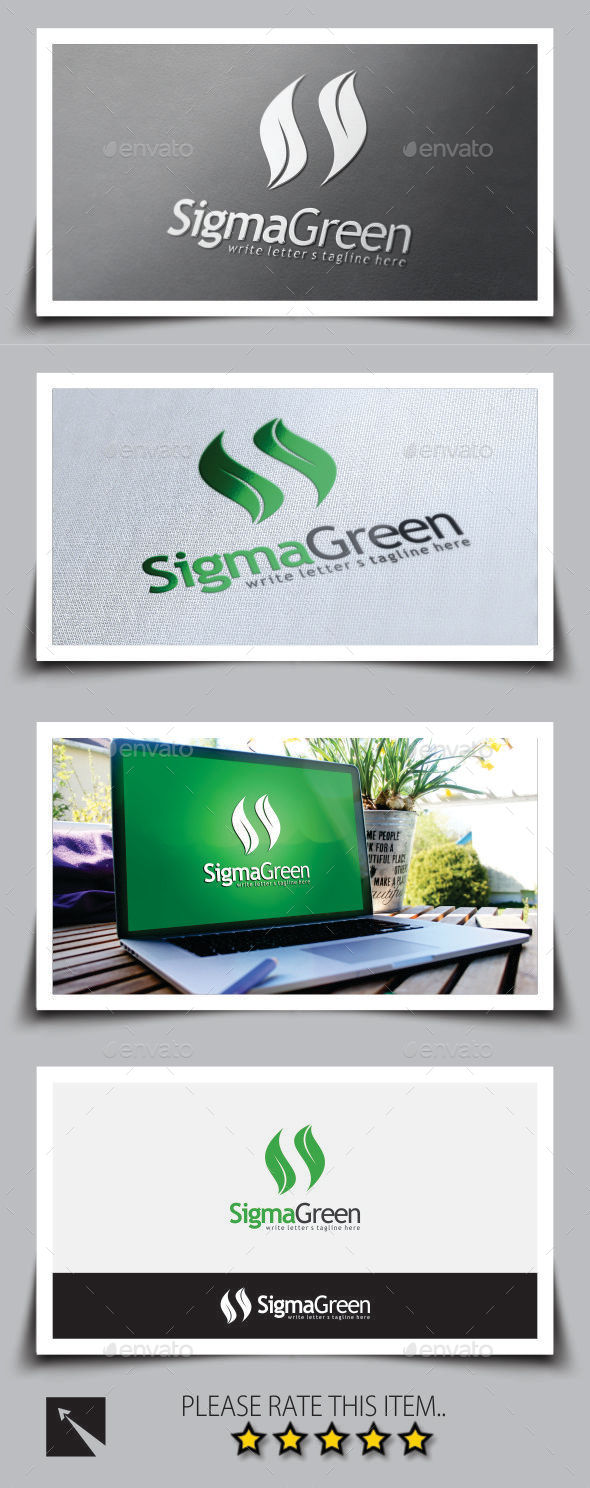 Green Letter (S) Logo Template - Letters Logo Templates