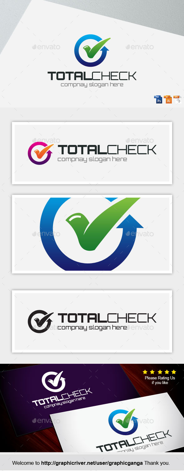 Total Check - Abstract Logo Templates