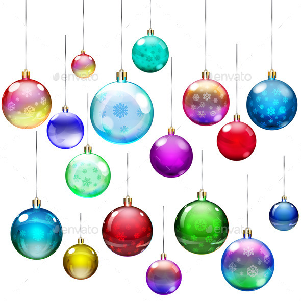Set of Christmas Balls - Christmas Seasons/Holidays