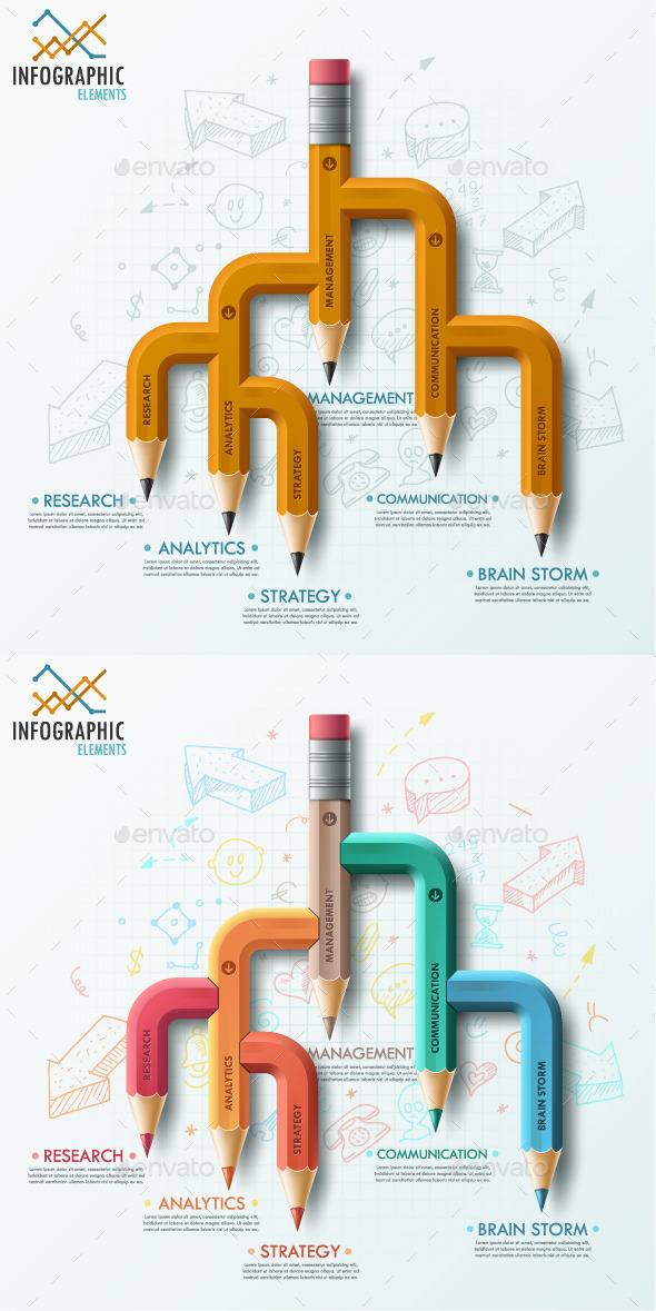Modern Infographic Options Banner (2 Items) - Infographics