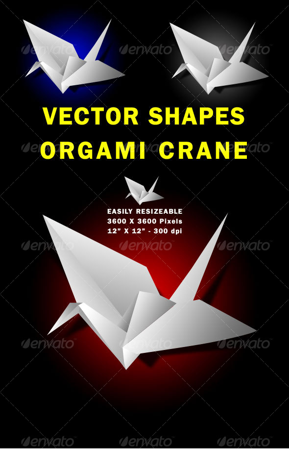 Vector Paper Crane - Characters Vectors
