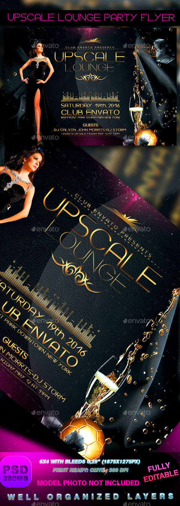 Upscale Lounge Party Flyer - Events Flyers