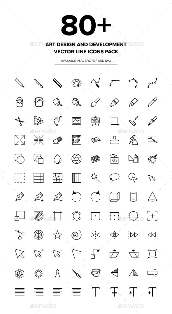Art Design and Development Vector Icons - Icons