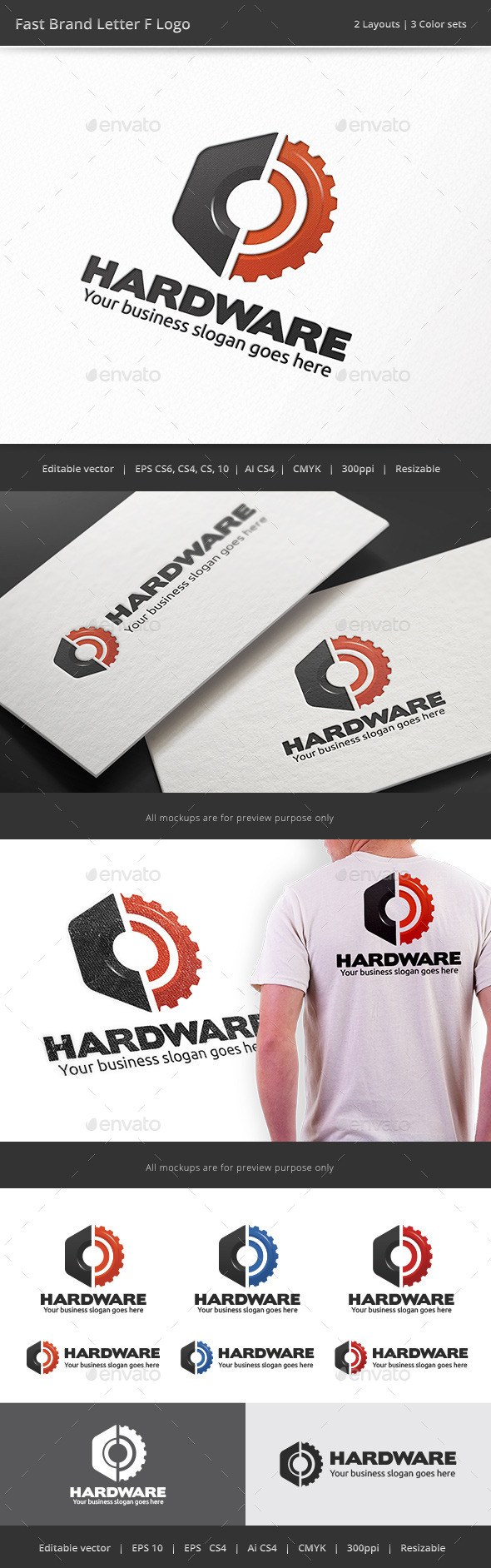 Hardware Gear Logo - Objects Logo Templates