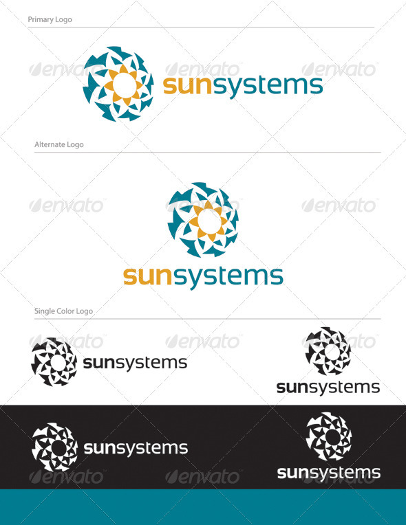 Sun Systems Logo Design - ABS-008 - Abstract Logo Templates