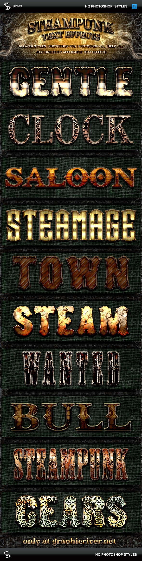 Steampunk Text Effects - Text Effects Styles