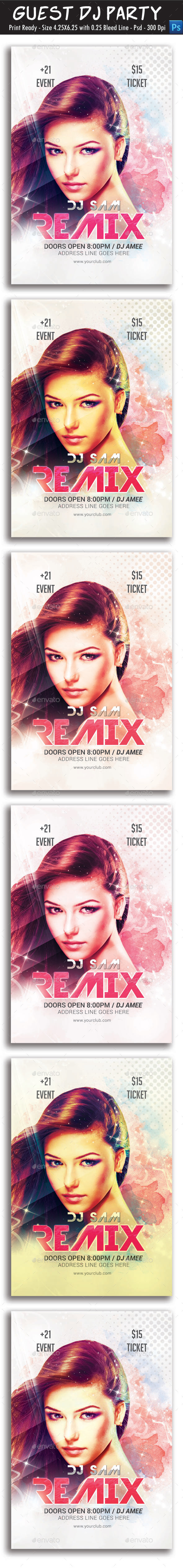 Guest DJ Party Flyer - Clubs & Parties Events