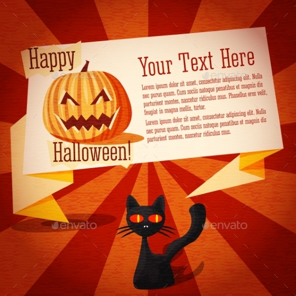Happy Halloween Banner on the Craft Paper - Halloween Seasons/Holidays