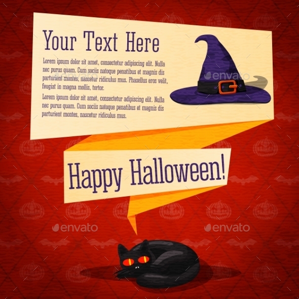 Happy Halloween Banner or Greeting Card - Halloween Seasons/Holidays