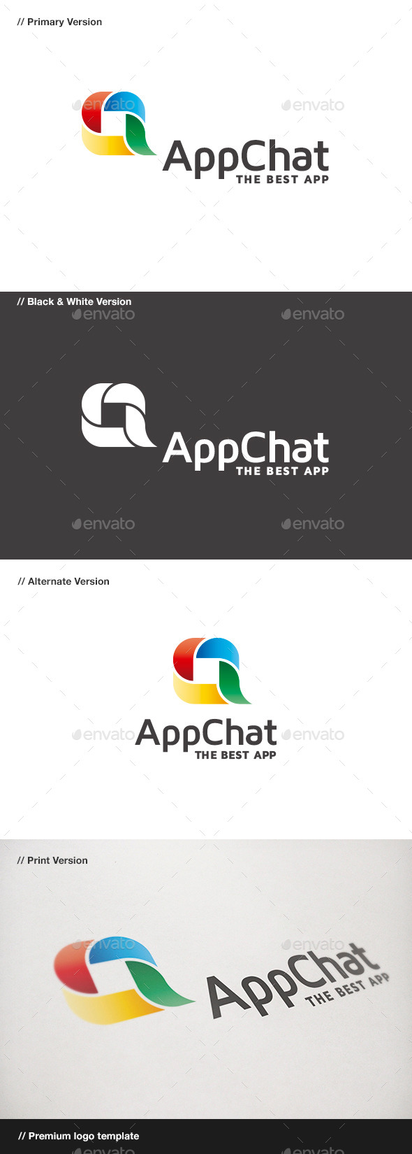 App Chat - Abstract Logo Templates