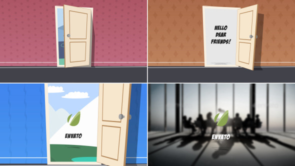 Door Open Logo - VideoHive 9023994