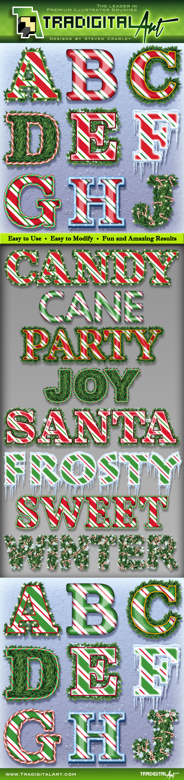 Candy Cane Graphic Styles - Styles Illustrator