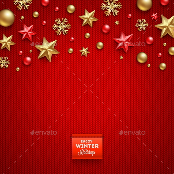 Christmas Decorations and Greeting Label - Christmas Seasons/Holidays