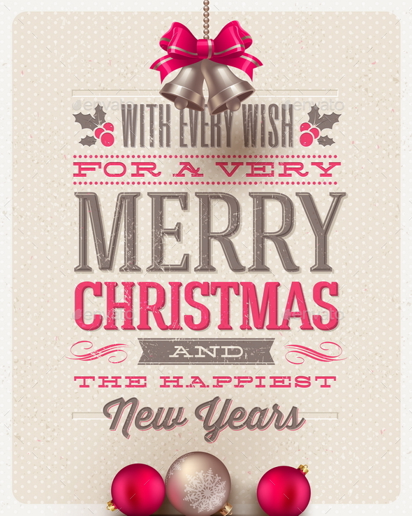 Christmas Type Design and Holidays Decoration - Christmas Seasons/Holidays