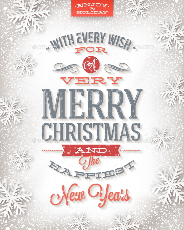 Vector Christmas Greeting Card - Christmas Seasons/Holidays