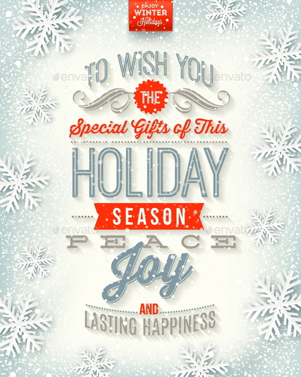 Christmas Illustration - Holidays Type Design - Christmas Seasons/Holidays