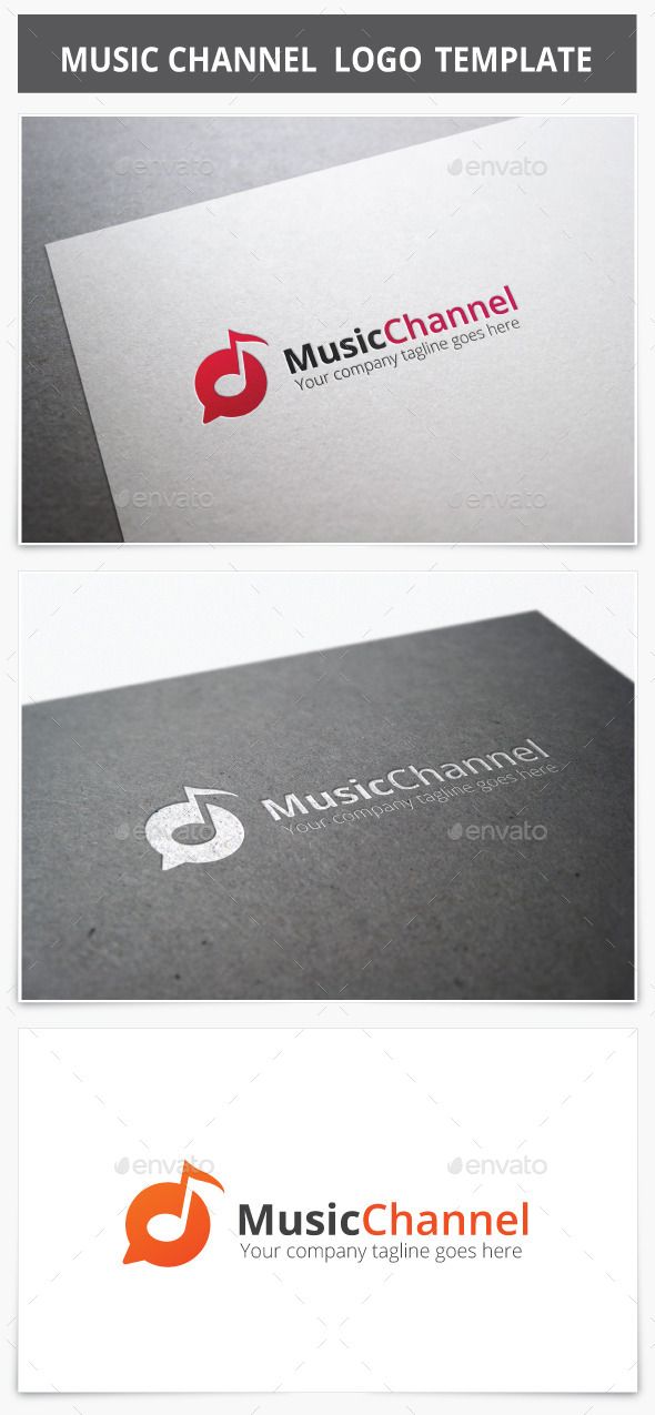 Music Channel Logo - Vector Abstract