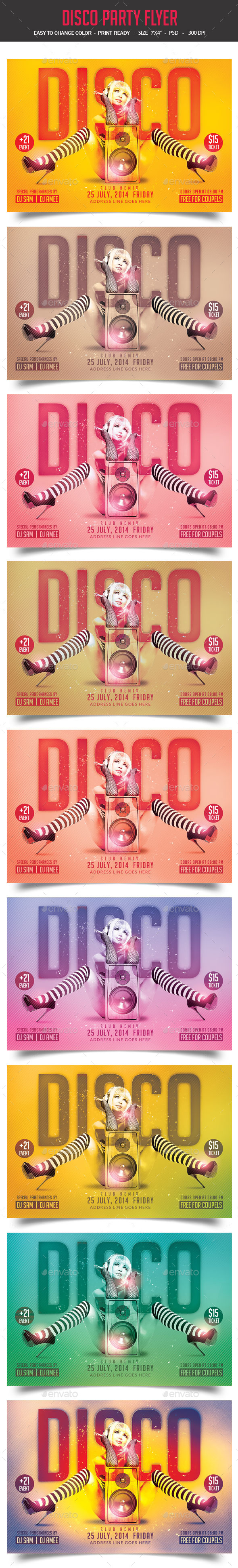 Disco Party Flyer - Clubs & Parties Events