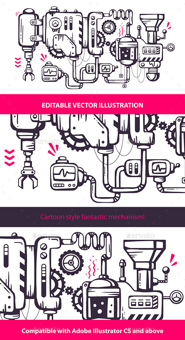 Old Mechanism with Oil Leaks and Monitor - Man-made Objects Objects