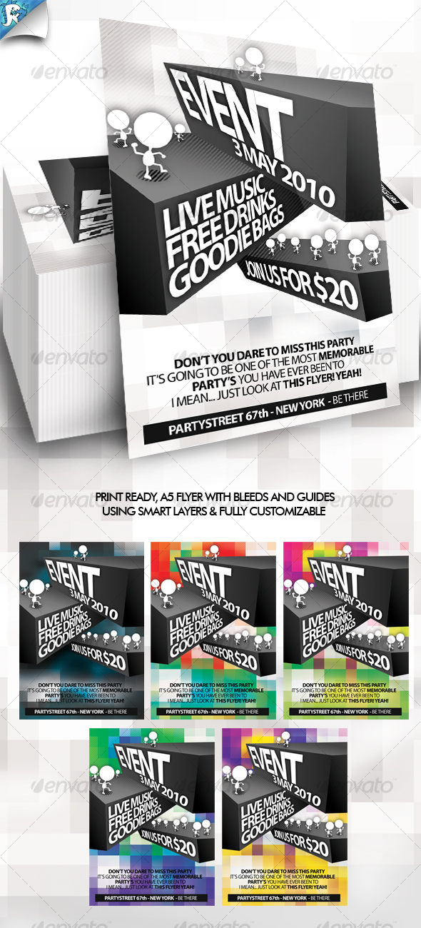 Blocked Party Flyer - Let's dance - Clubs & Parties Events