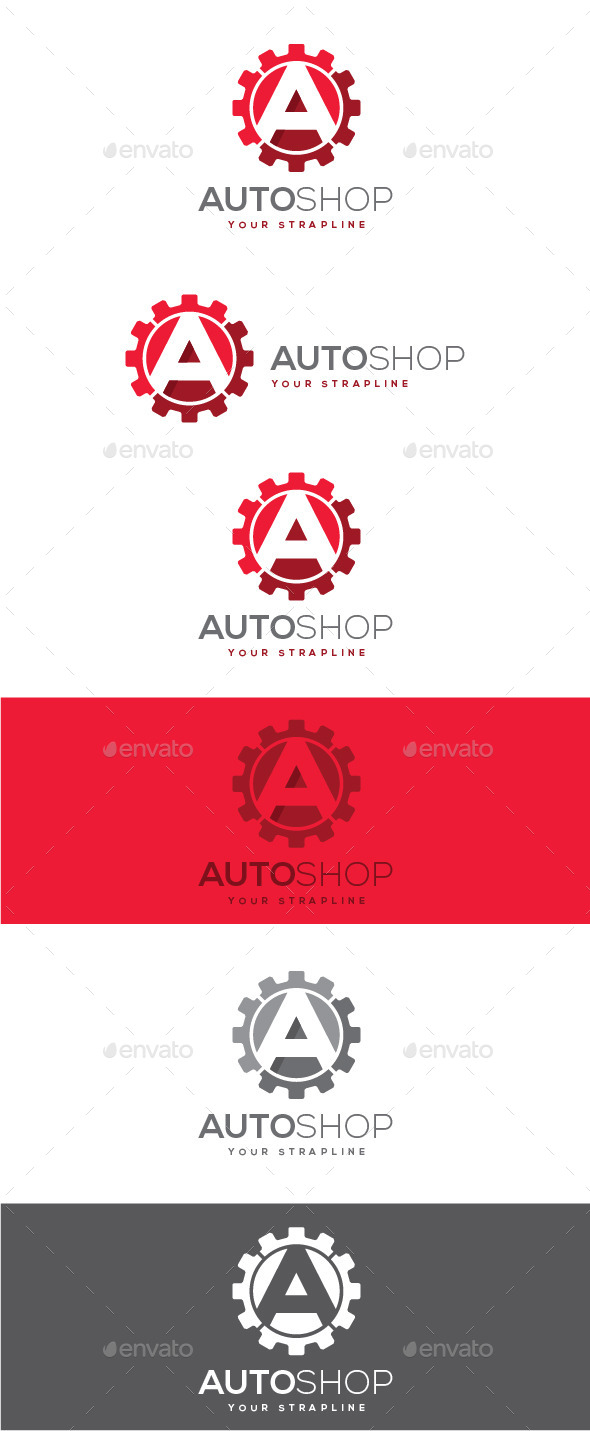 Auto Shop Letter A Logo - Letters Logo Templates