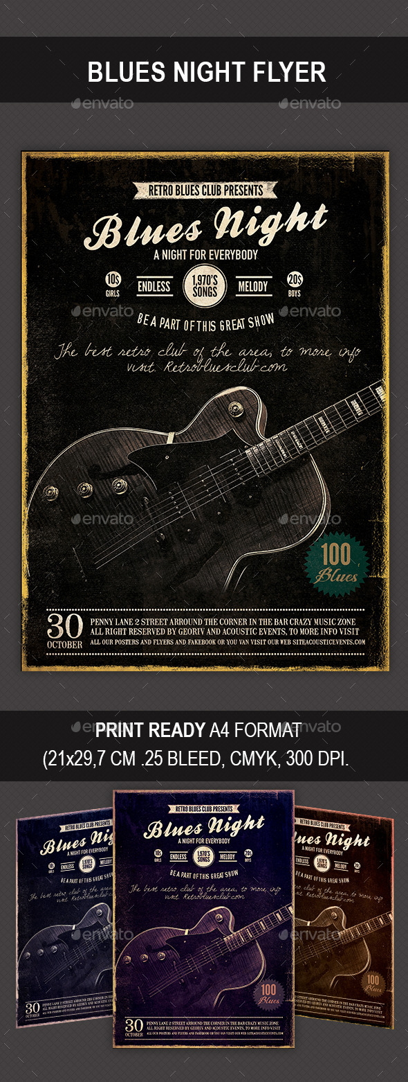 Blues Night Flyer - Concerts Events