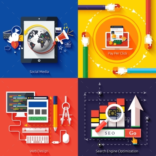Icons for Web Design Seo Social Media - Web Technology