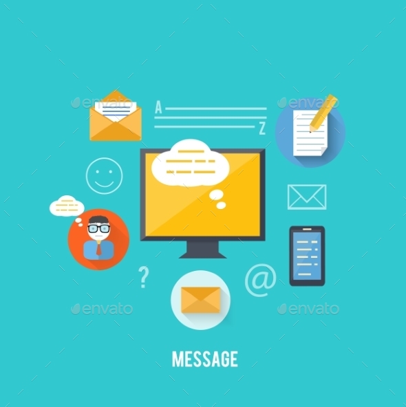 Concept of Message and Email Technology - Technology Conceptual
