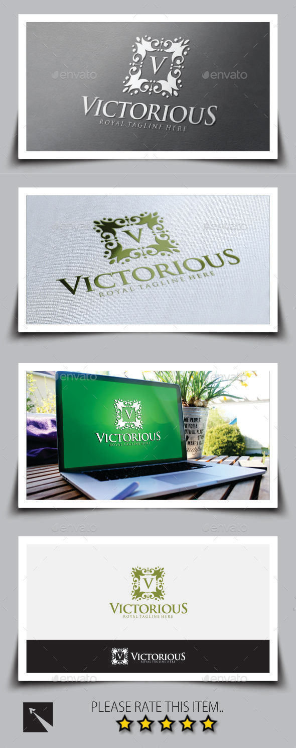 Victorious Logo Template - Crests Logo Templates