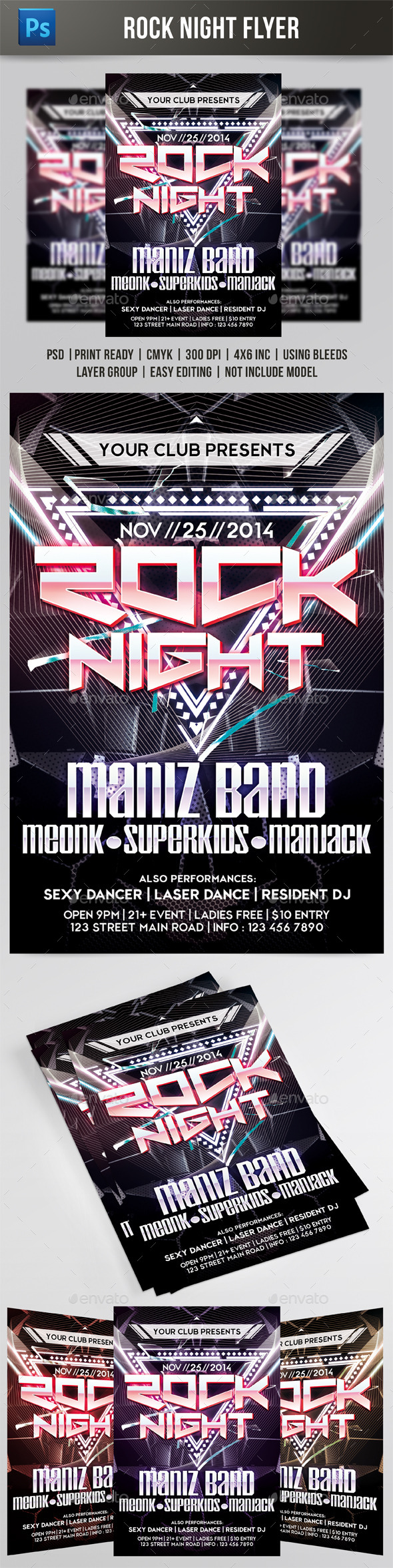 Rock Night Flyer - Events Flyers