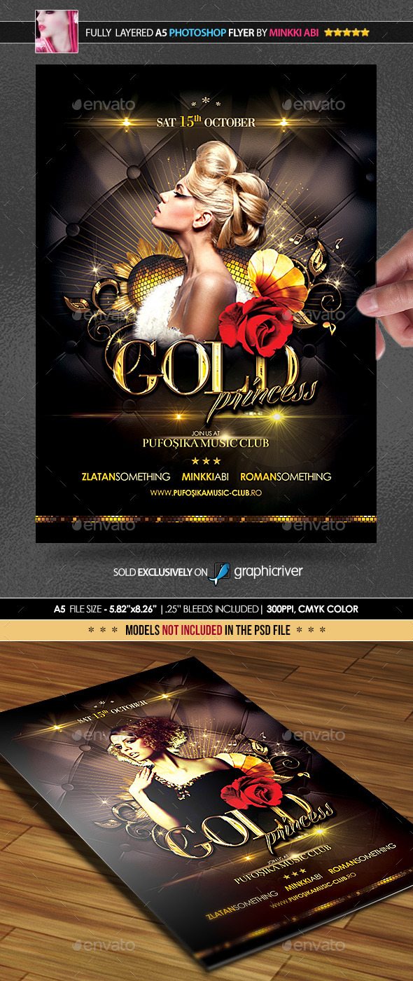 Gold Princess Poster/Flyer - Events Flyers