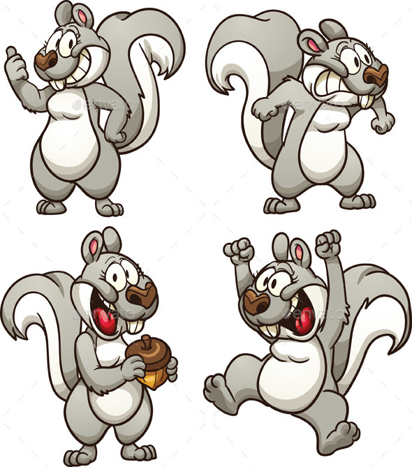 Cartoon Squirrel - Animals Characters