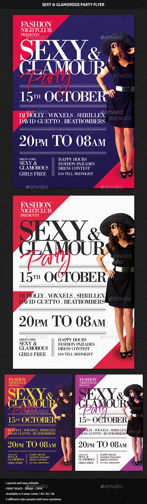 Sexy and Glamorous Party Flyer - Clubs & Parties Events