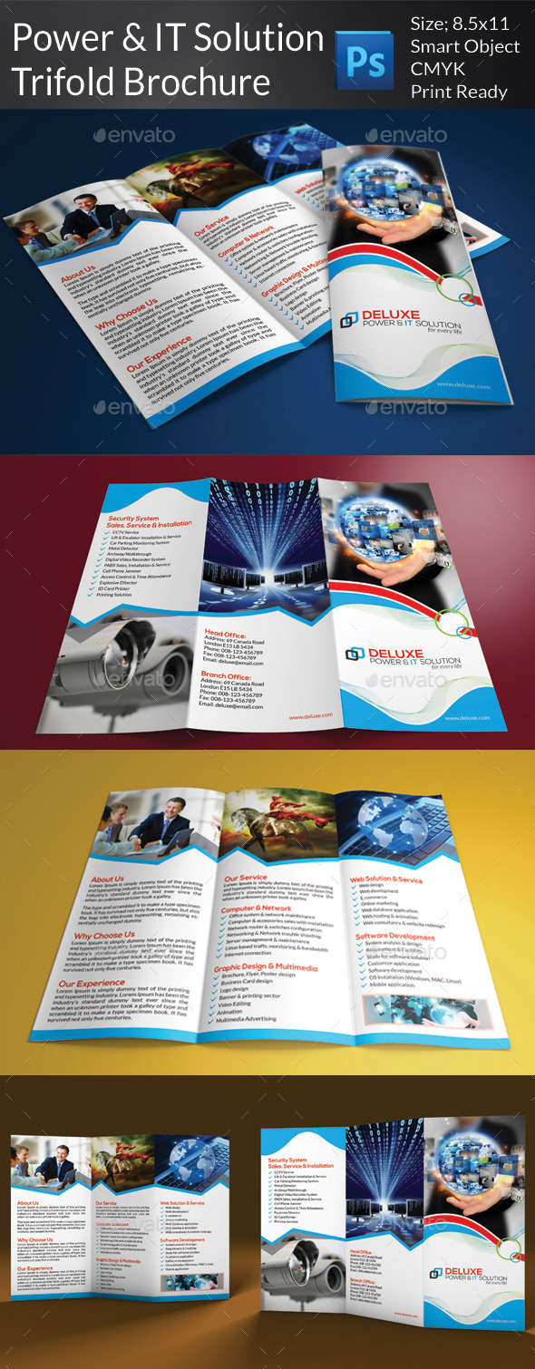 Power & IT Solution Trifold Brochure - Corporate Brochures