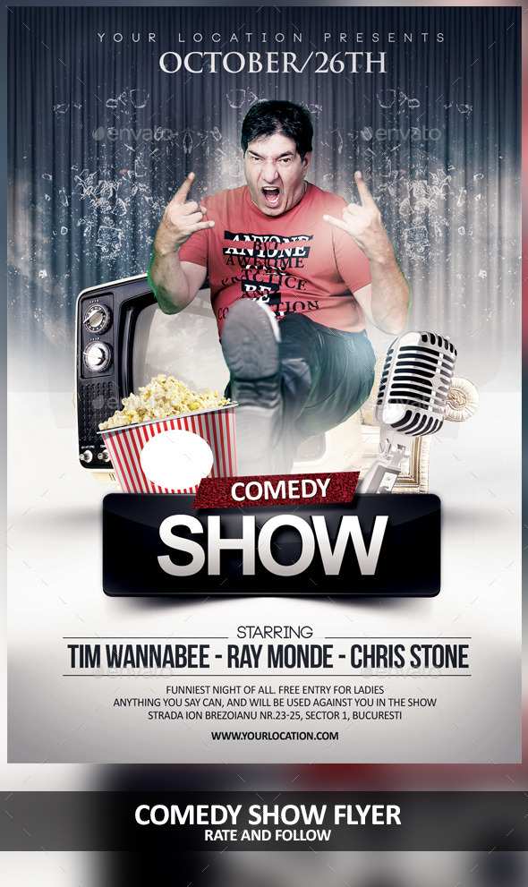 Comedy Night Show - Events Flyers