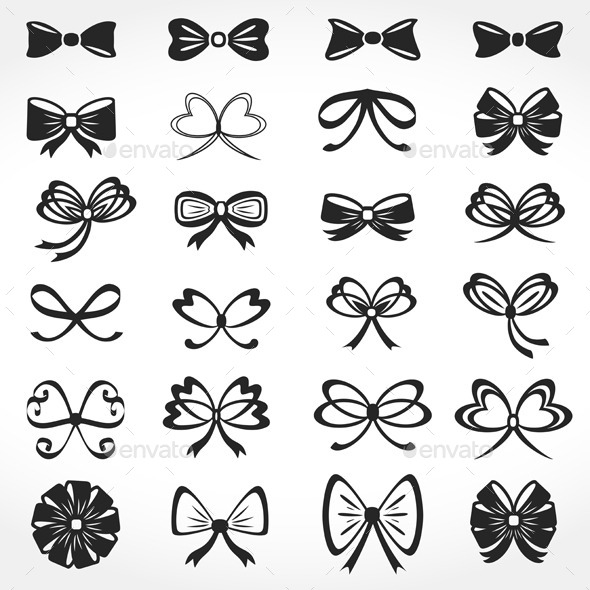 Bows Icons - Objects Vectors
